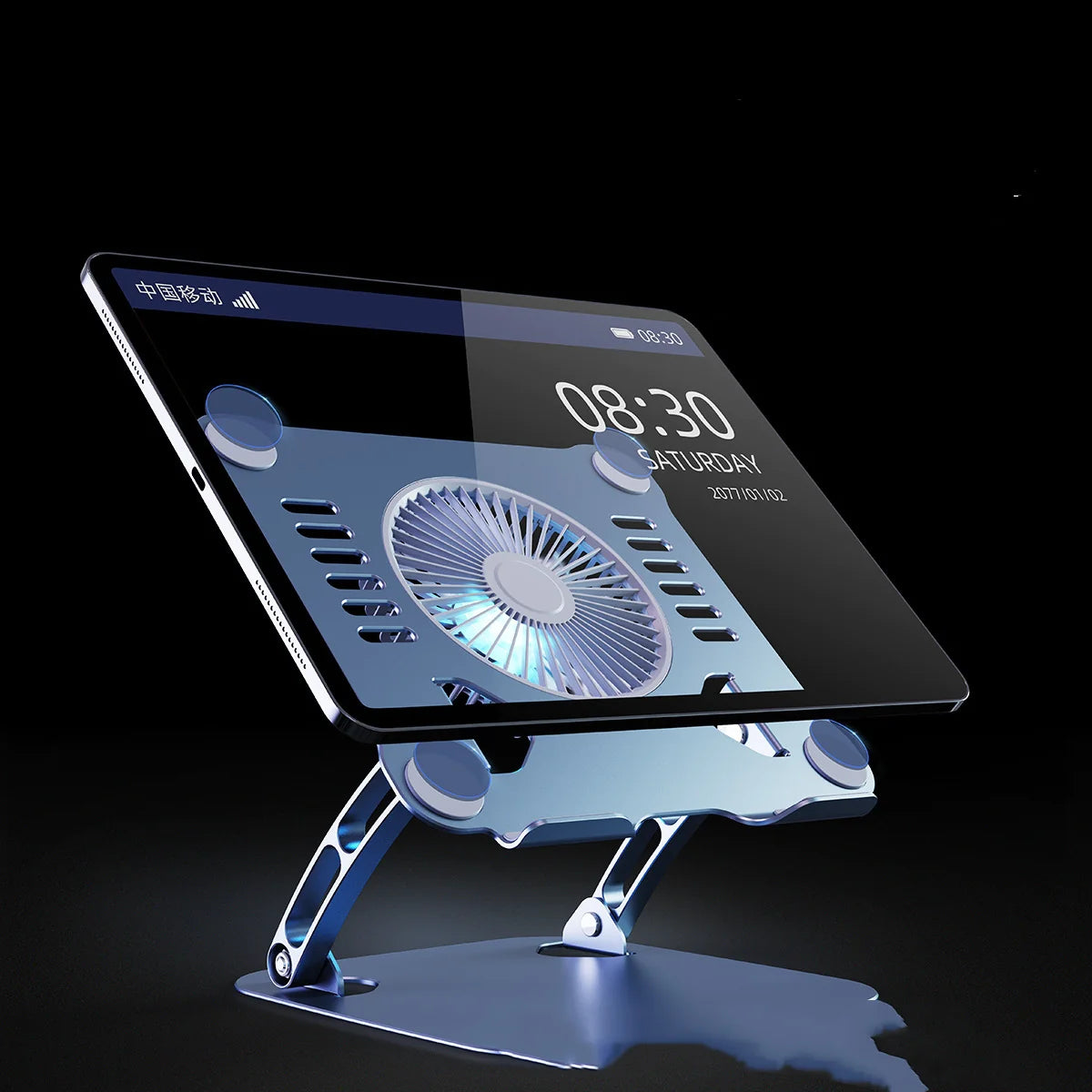 Laptop Stand with Fan, Adjustable Cooling Tablet Stand for Notebooks