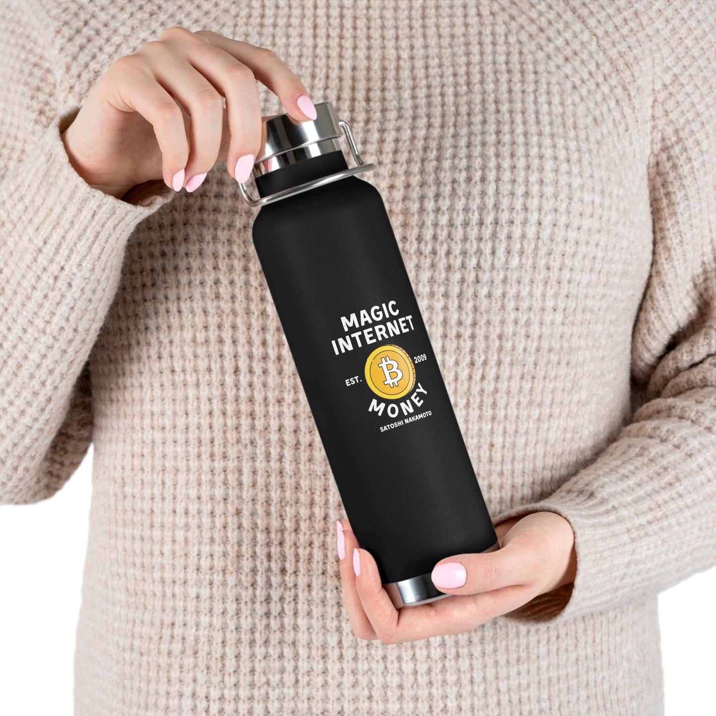 Magic Internet Money Copper Vacuum Insulated Bottle, 22oz