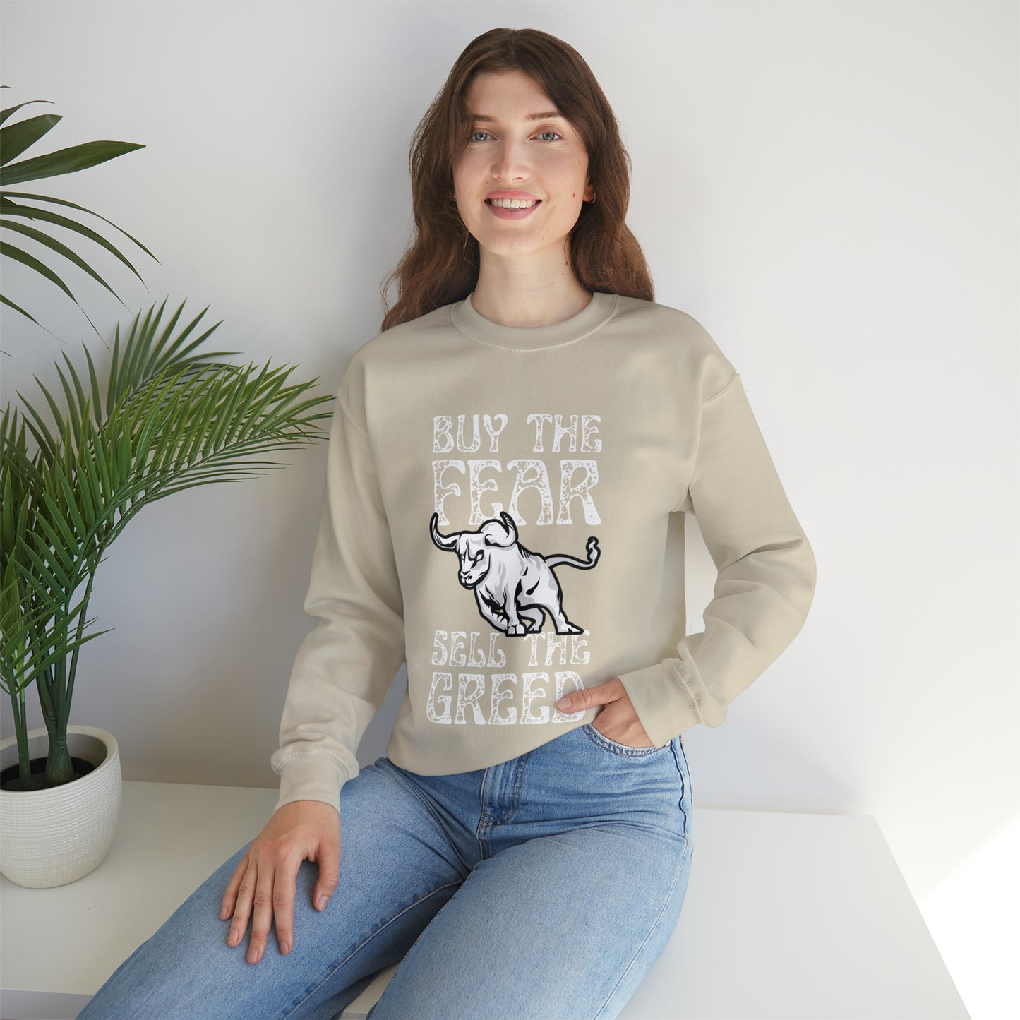 Buy The Fear Sell The Greed (Stock Market) Unisex Sweatshirt