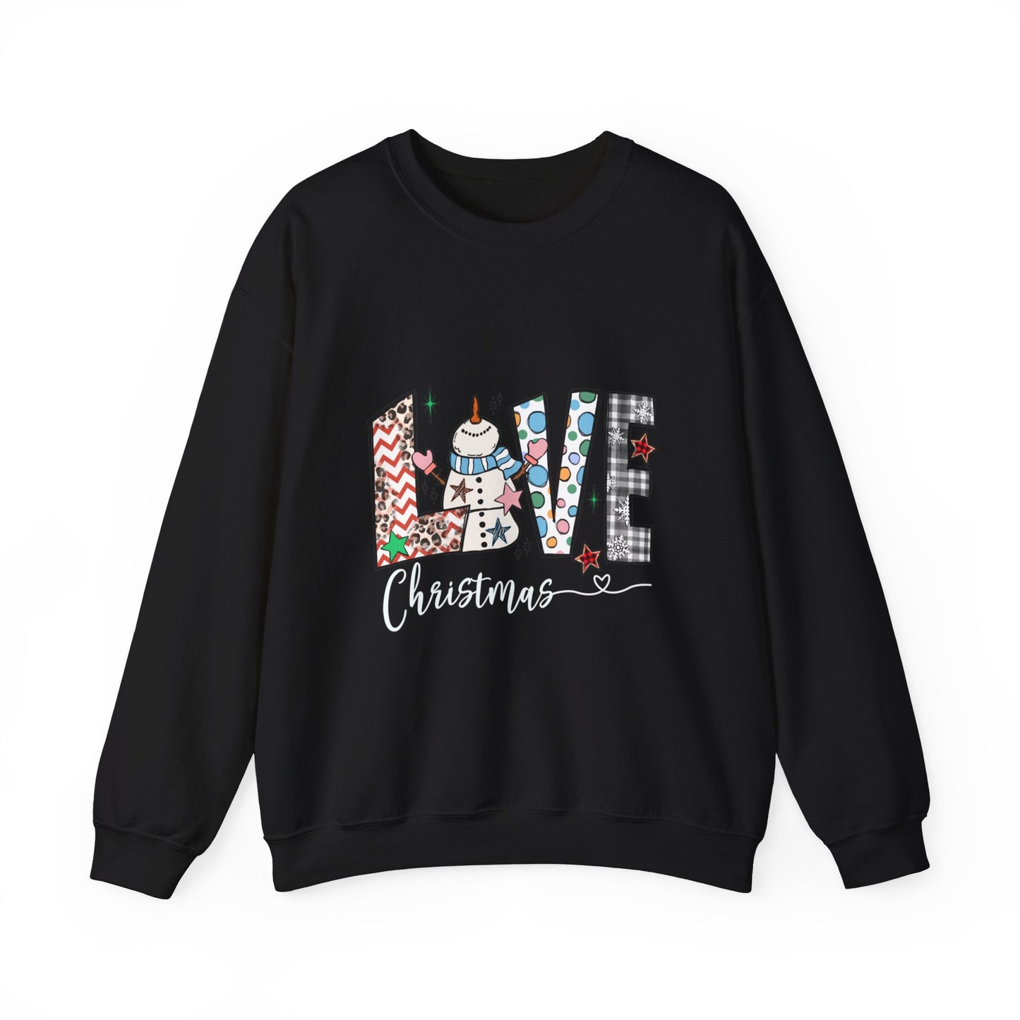 Graphic Designed Holiday Love Christmas Unisex Crewneck Sweatshirt