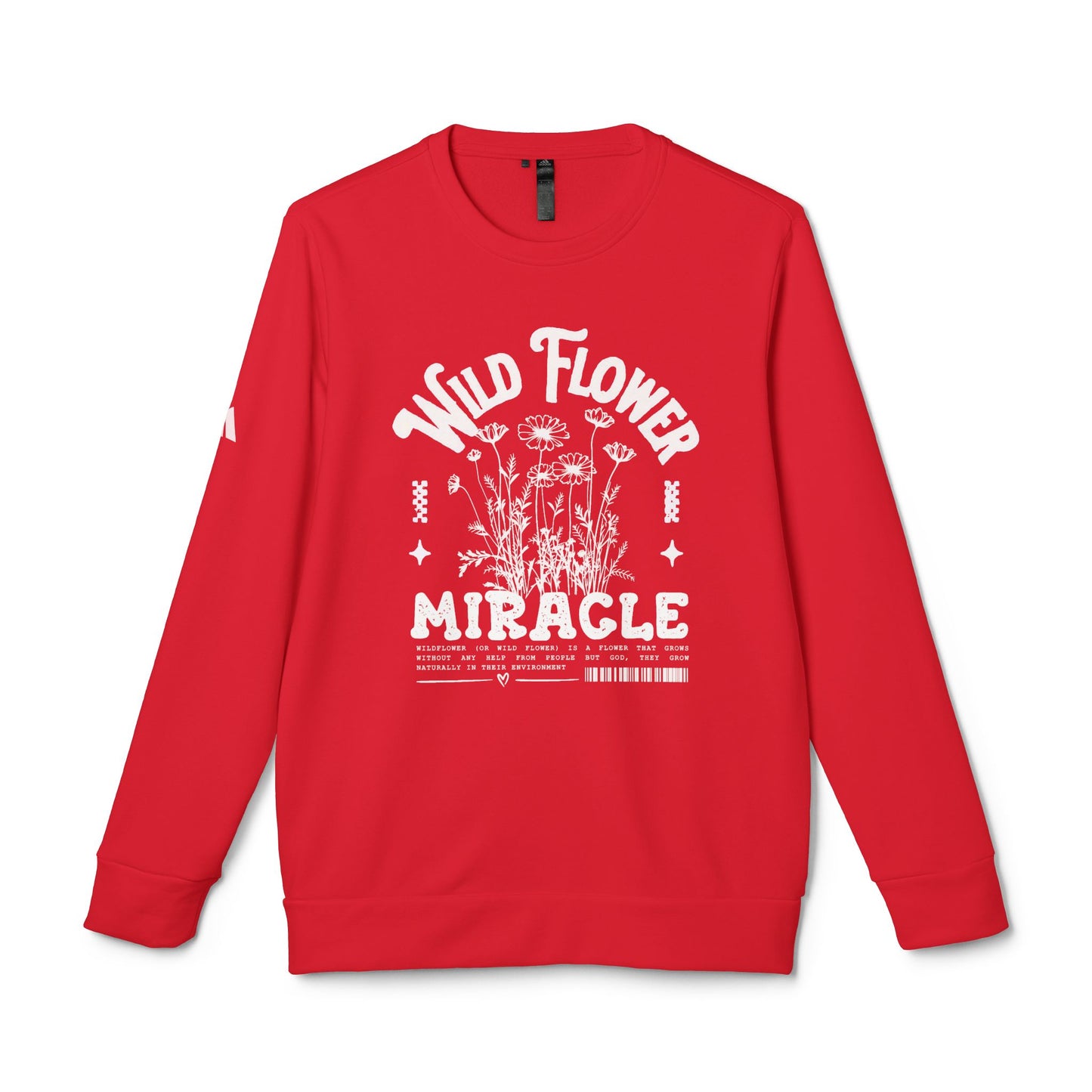 DTG adidas® Unisex Fleece Crewneck Wild Flower Sweatshirt