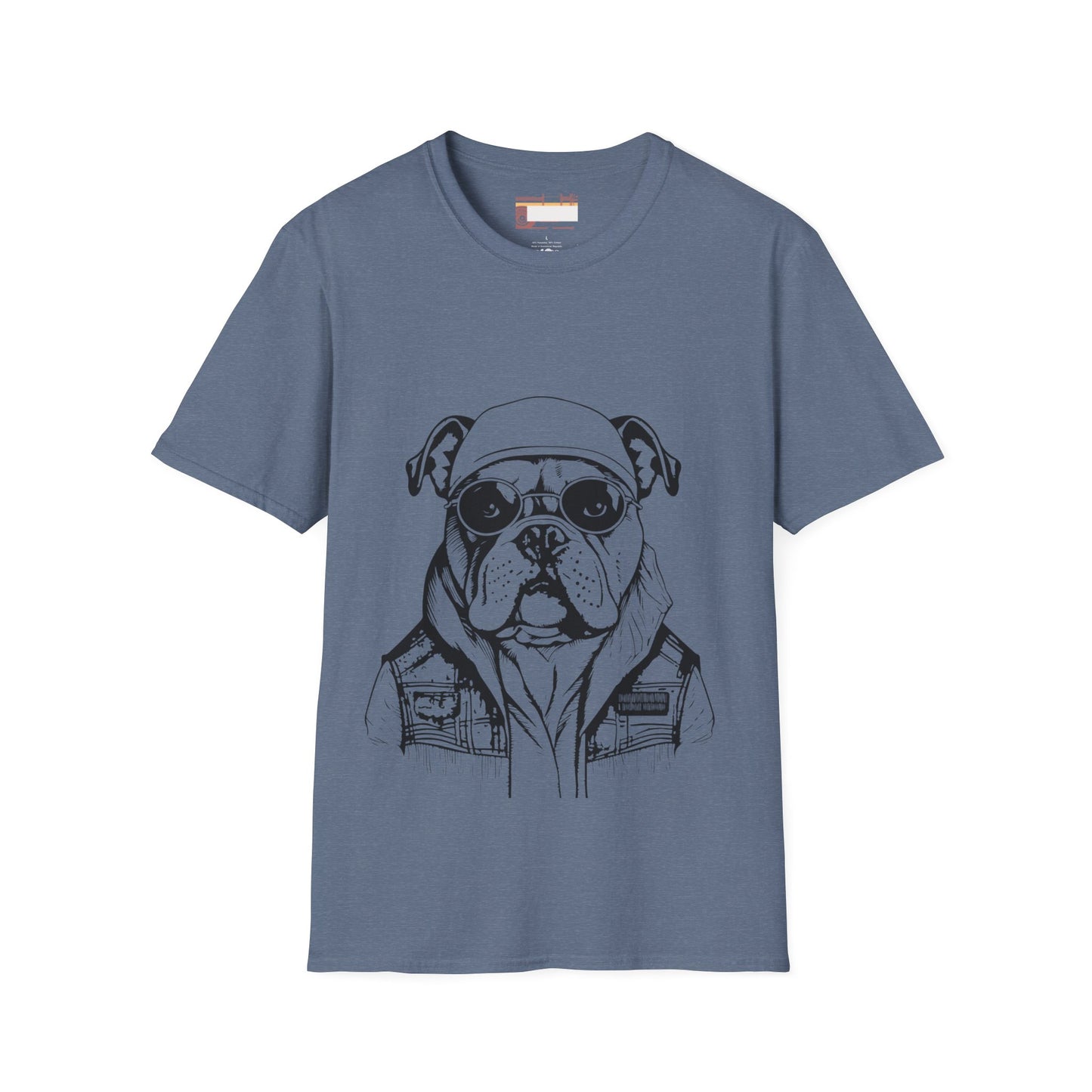 Bull Dog Looking Dressed Designed Graphic Comfort Unisex T-shirt