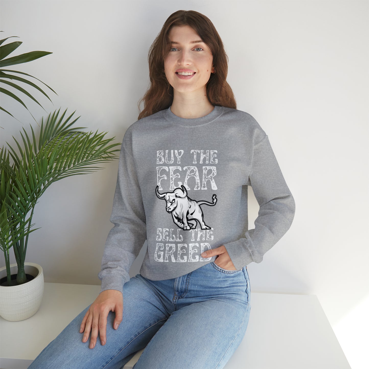 Buy The Fear Sell The Greed (Stock Market) Unisex Sweatshirt