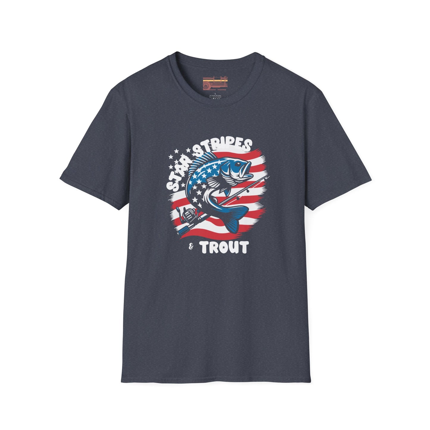 Star, Stripes and Trout Ultimate Comfort Unisex Funny T-shirt
