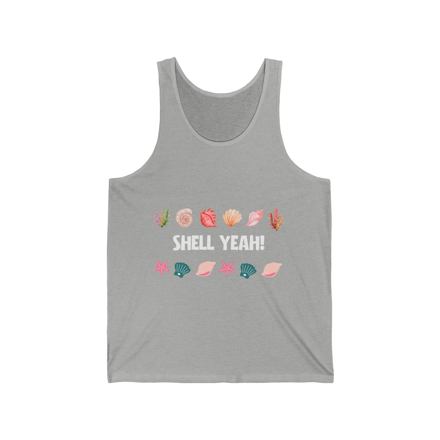 "Shell Yeah" Beach Lovers Ultimate Comfort Styled Unisex Summer Tank Top