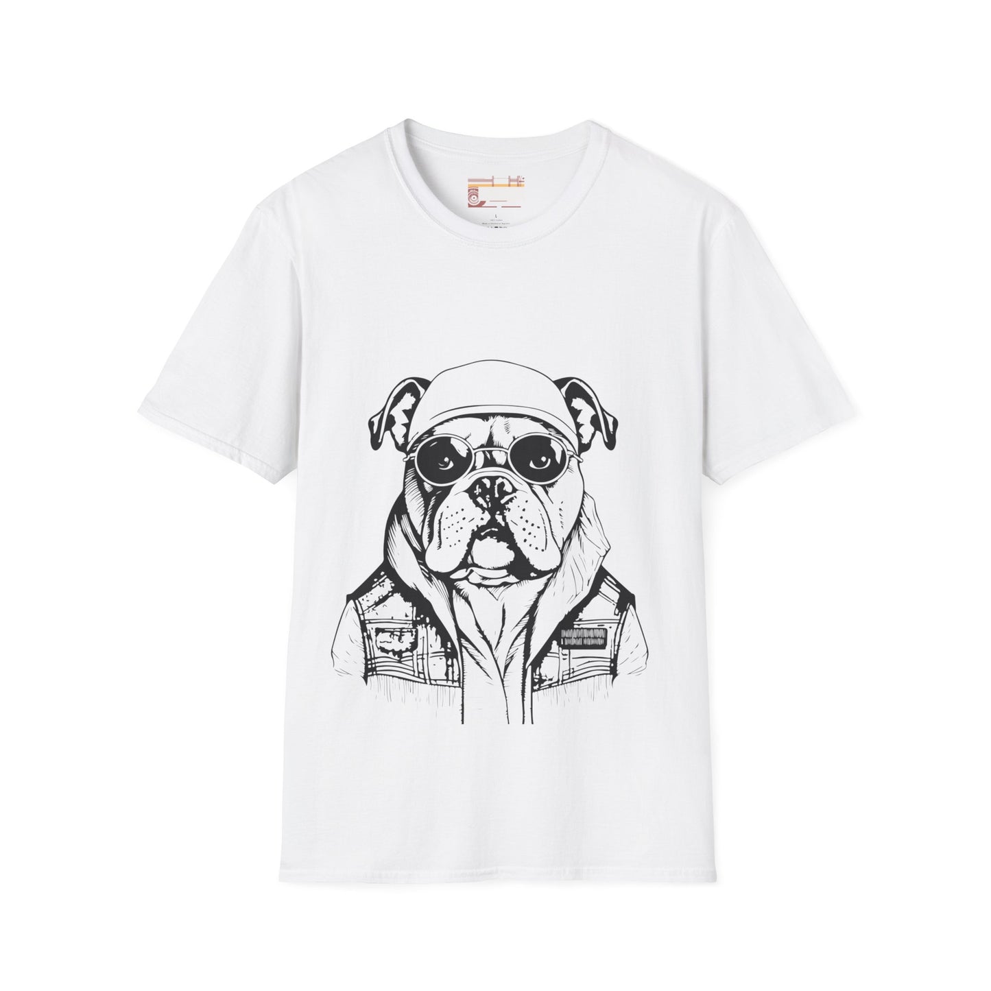 Bull Dog Looking Dressed Designed Graphic Comfort Unisex T-shirt