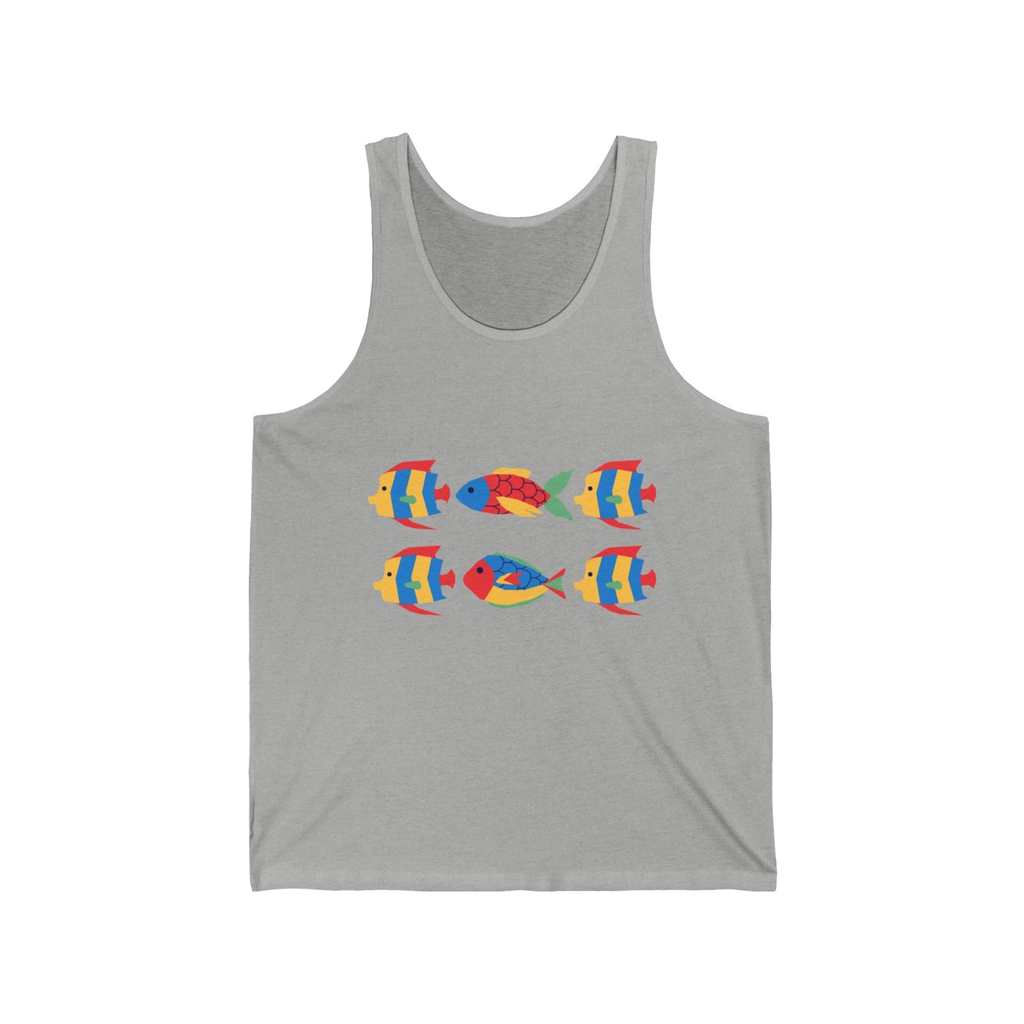 Ultimate Comfort Styled Unisex Summer Fish colored Tank Top