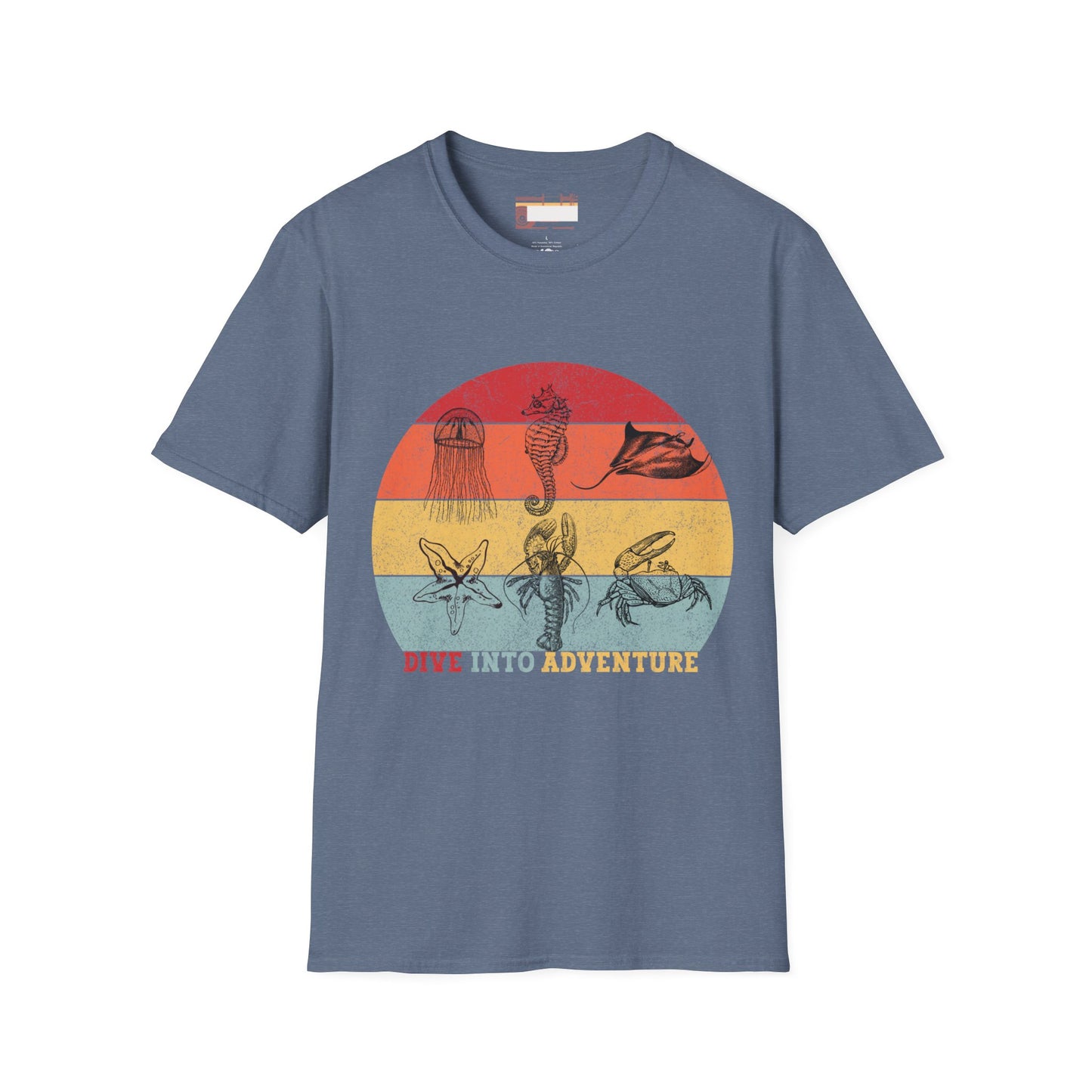 Deep Diving Sea Creatures Graphic Comfort Unisex T-shirt