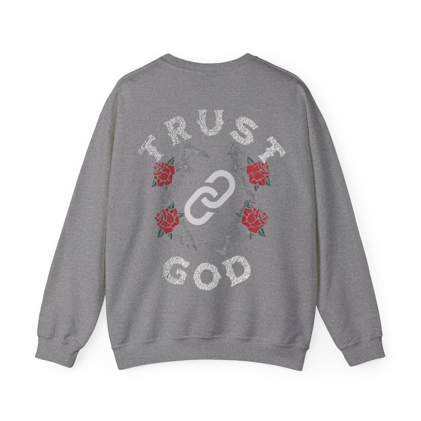 Graphic Trust God Designed Minimalist Unisex Crewneck Sweatshirt