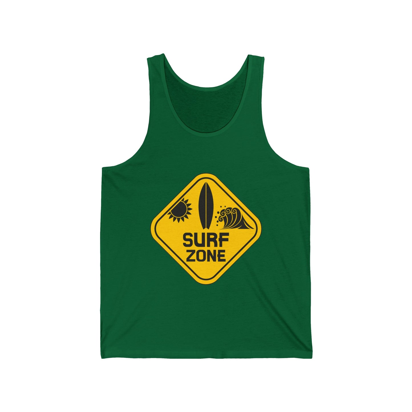 Beach Lovers Ultimate Comfort Styled Funny Unisex Surf Zone Summer Tank Top