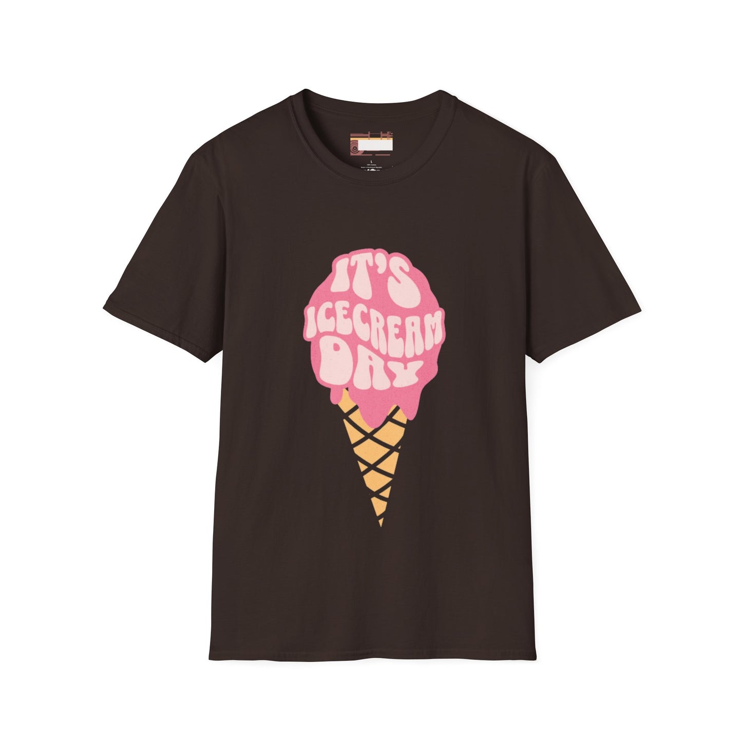 Graphic Ice Cream Day Designed Unisex Comfort Styled T-shirts