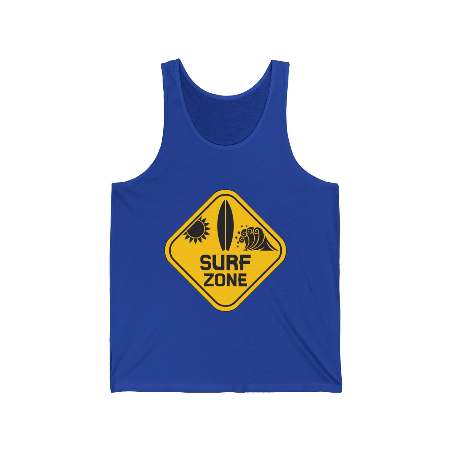 Beach Lovers Ultimate Comfort Styled Funny Unisex Surf Zone Summer Tank Top