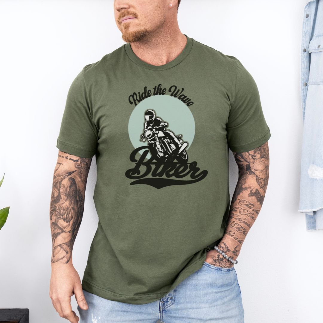 Ride The Wave Bikers Ultimate Comfort Styled Graphic T-shirt