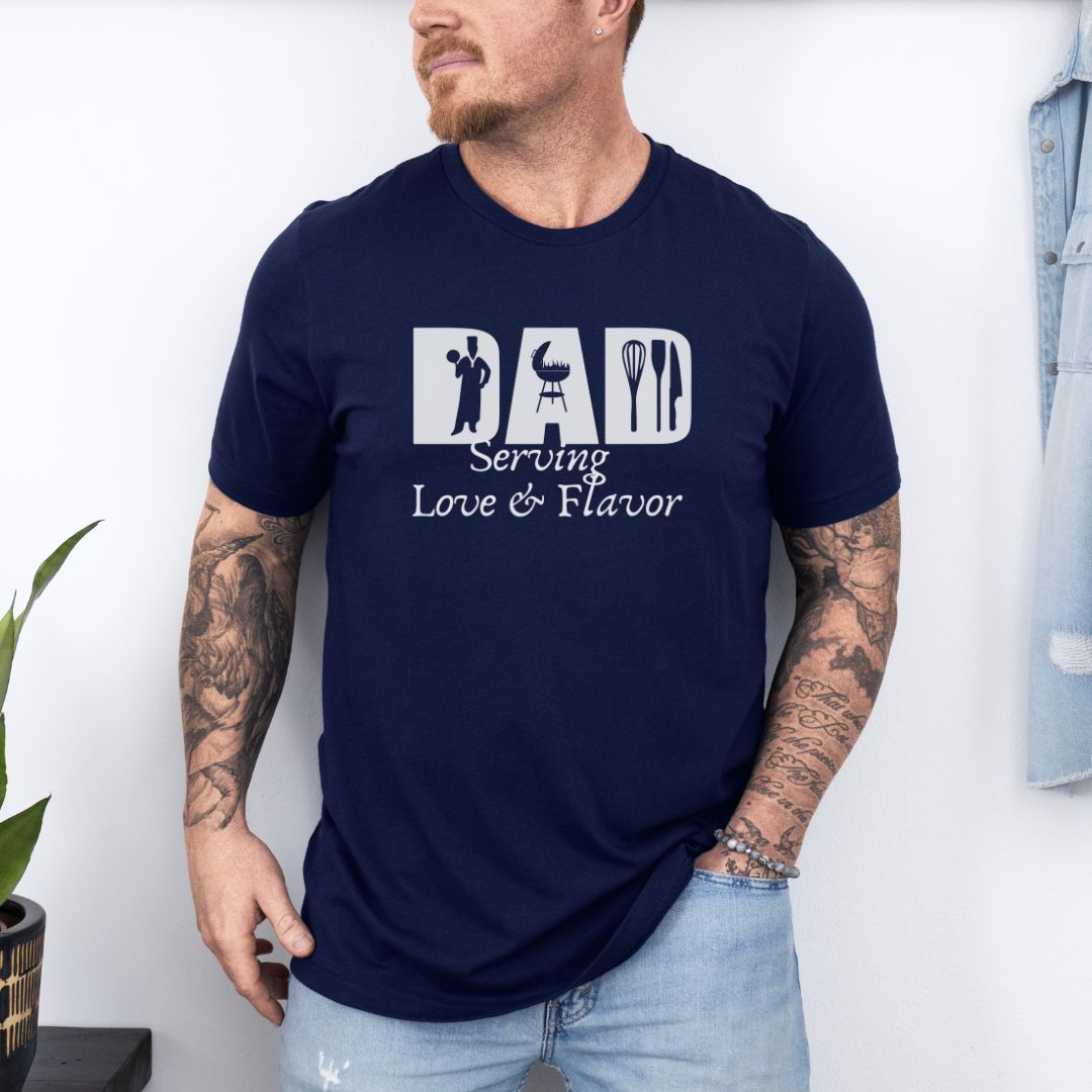 Chef Dad Serving Love & Flavor Ultimate Comfort T-shirt