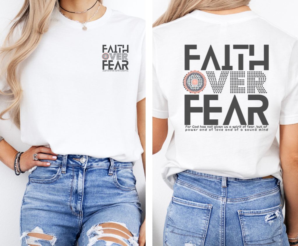 Christian Gospel Unisex Bible Faith Over Fear Verse Shirt