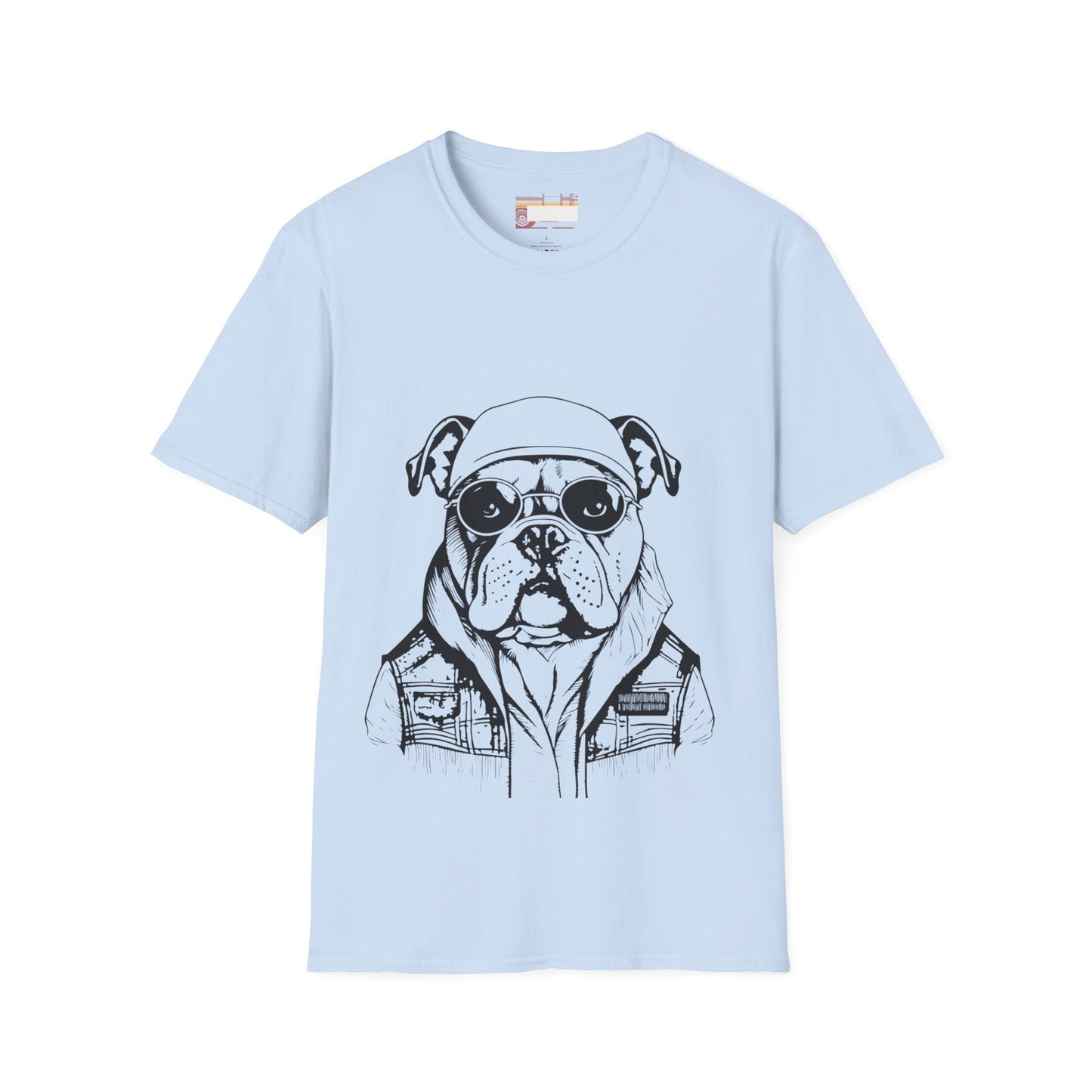 Bull Dog Looking Dressed Designed Graphic Comfort Unisex T-shirt