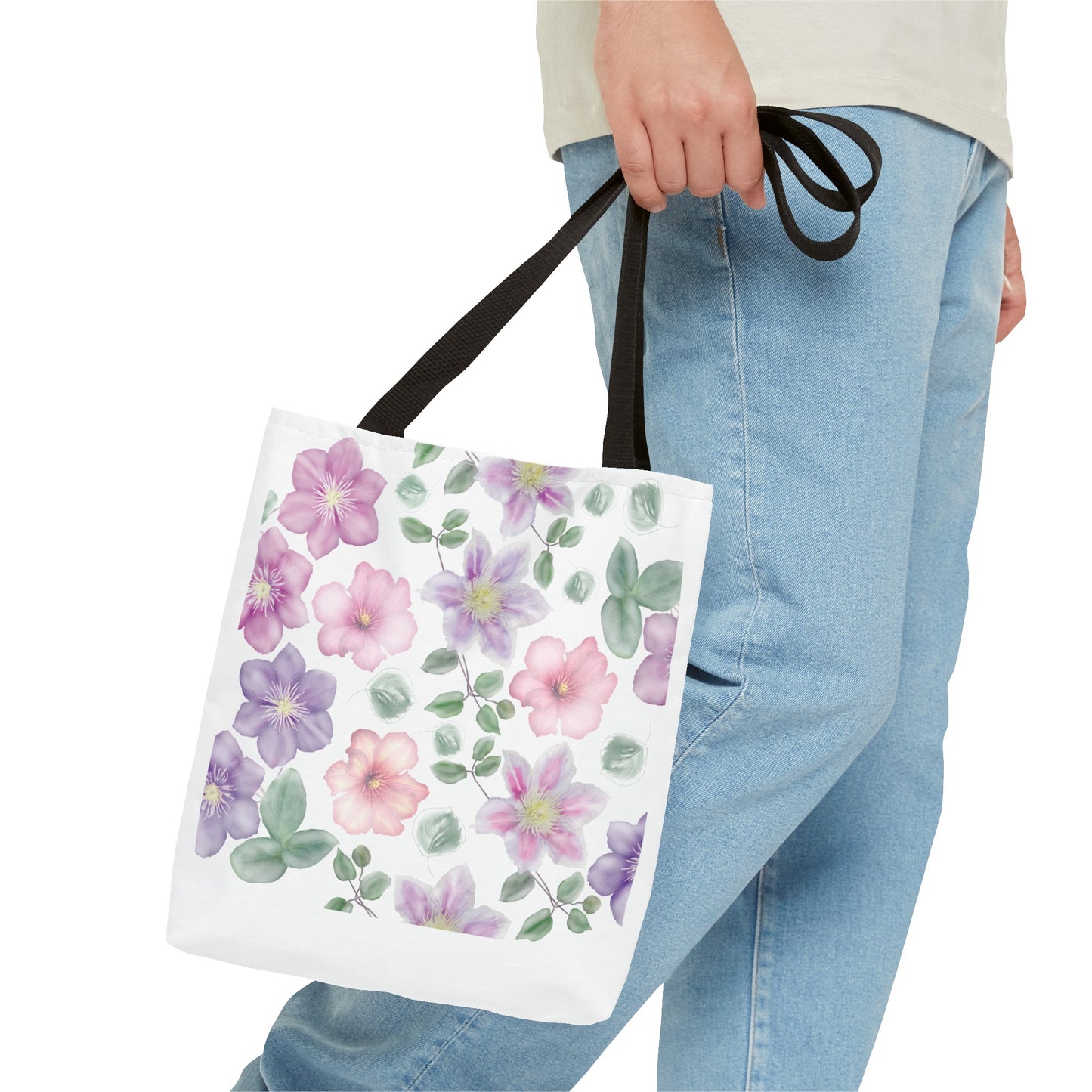 Summer Graphic Wild Flower Tote Bag