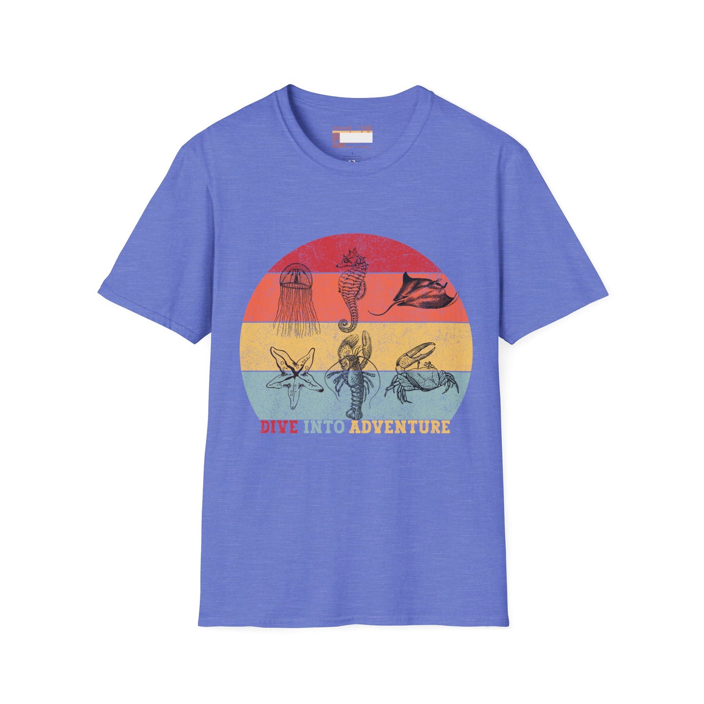Deep Diving Sea Creatures Graphic Comfort Unisex T-shirt