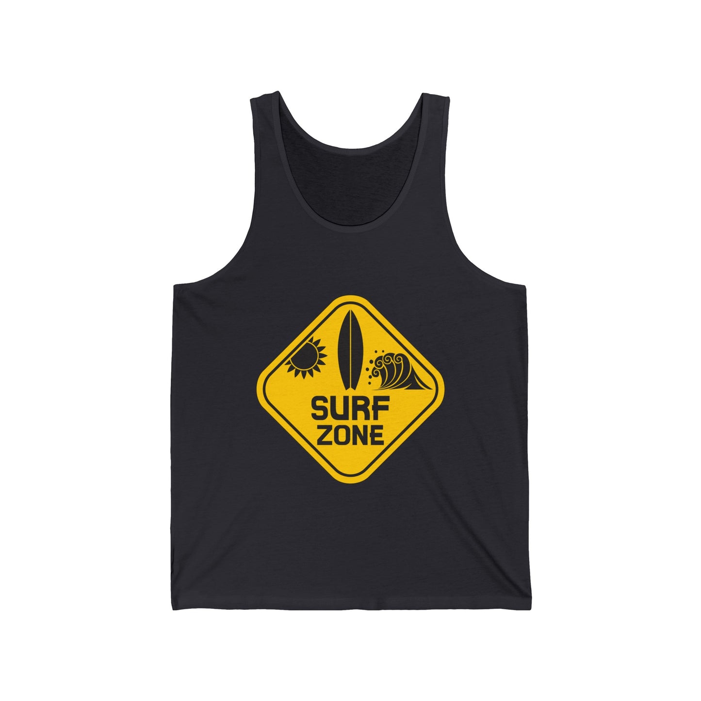 Beach Lovers Ultimate Comfort Styled Funny Unisex Surf Zone Summer Tank Top