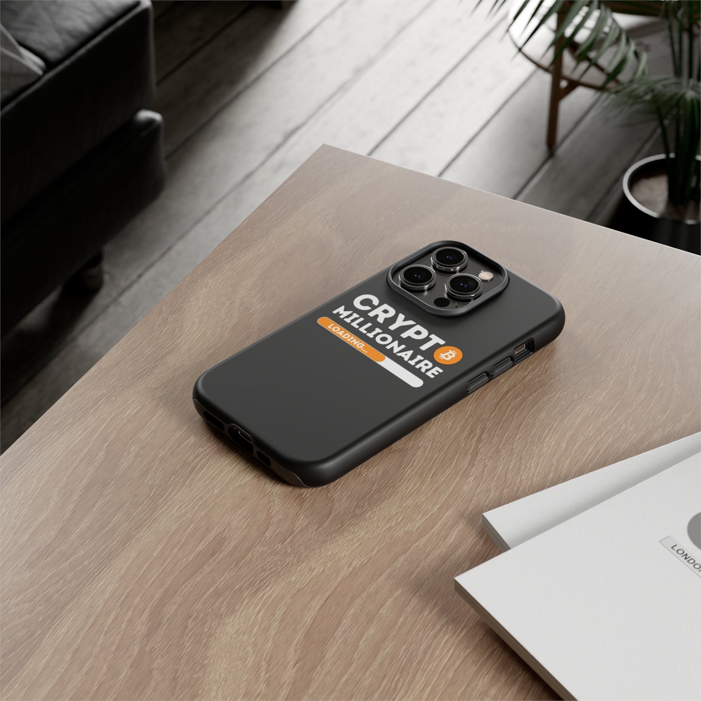Crypto Millionaire Black iPhone Case