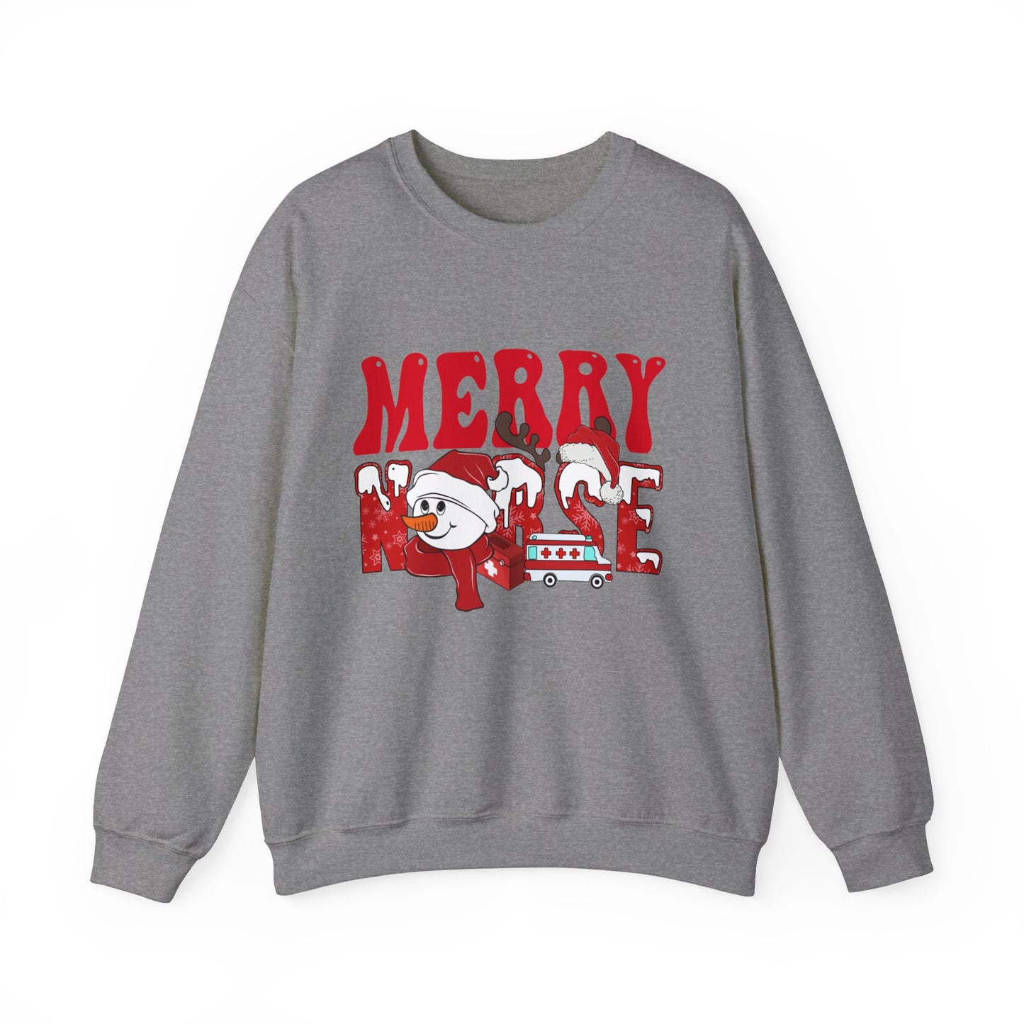 Graphic Designed Holiday Christmas Nurse Unisex Crewneck Sweatshirt