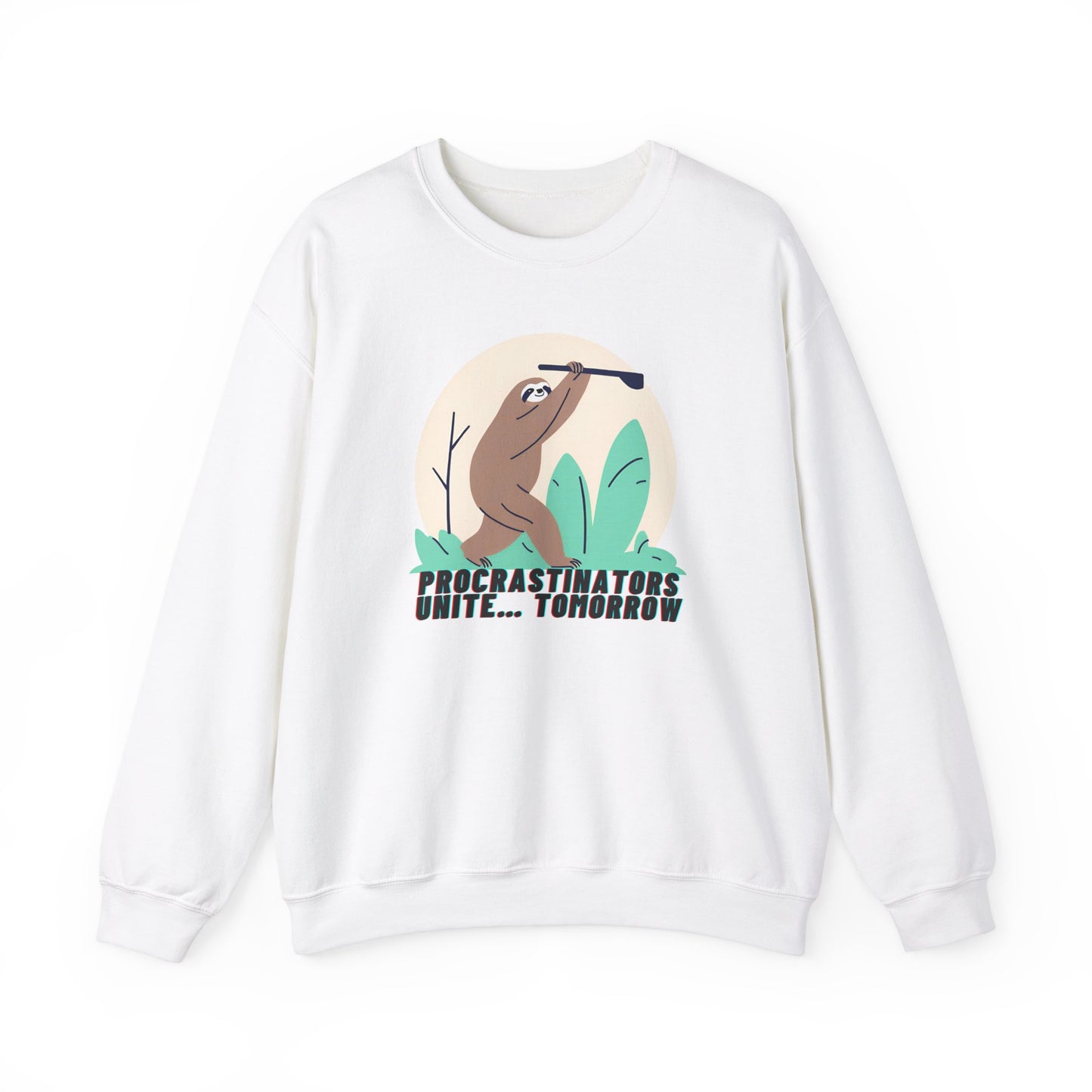 Graphic Designed Minimalist Unisex Procrastinator Crewneck Sweatshirt