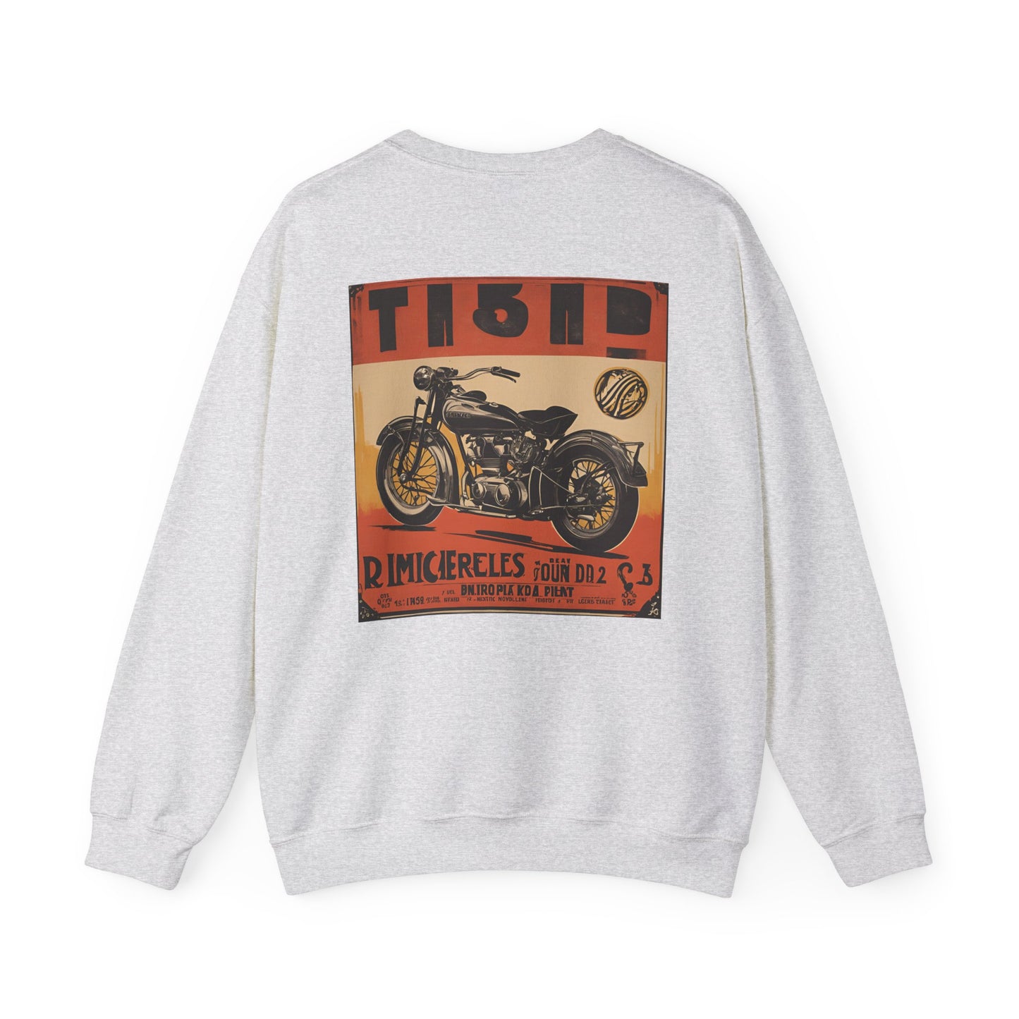 Graphic Designed Minimalist Bikers Crewneck Sweatshirt
