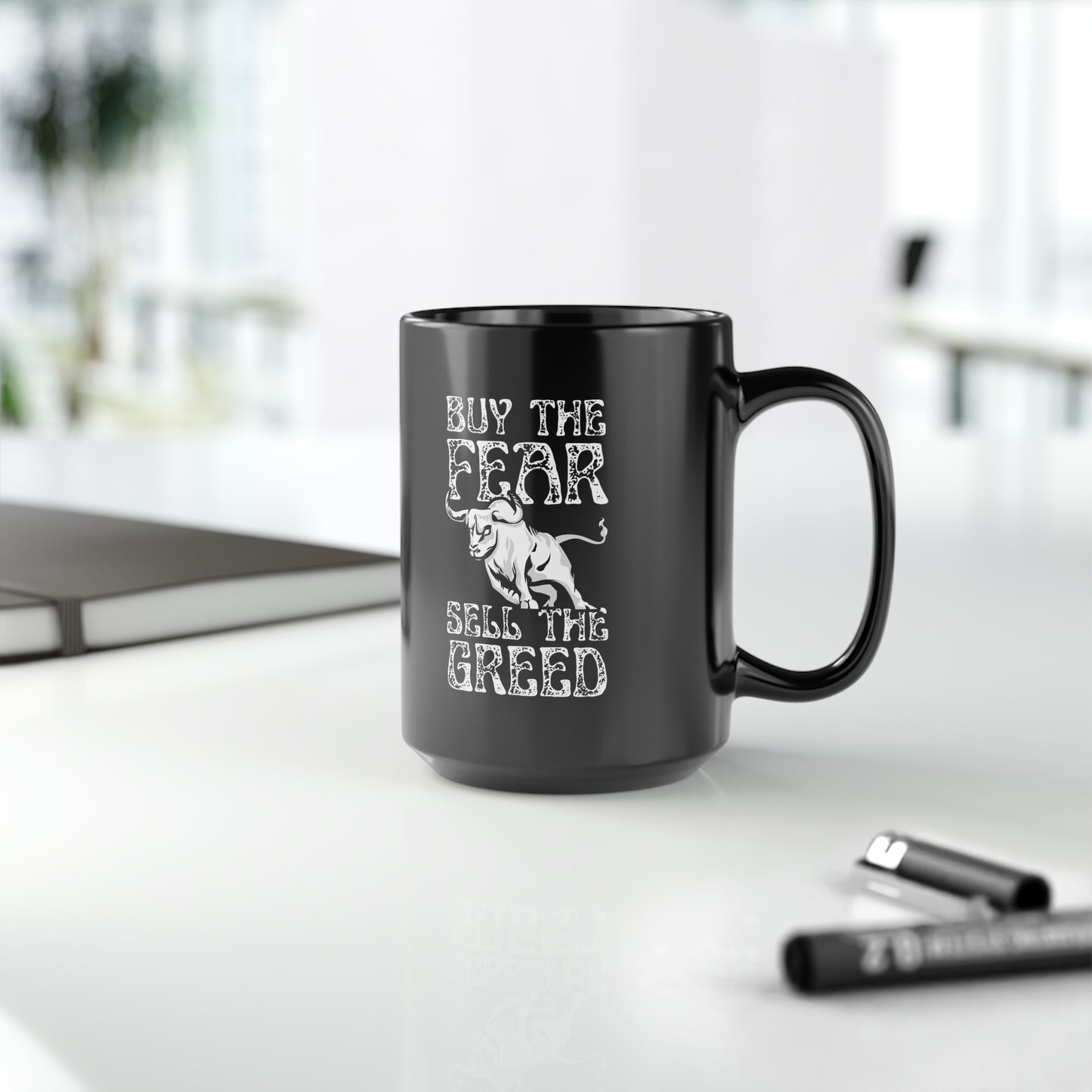 Buy The Fear Sell The Greed (Stock Market) Mug 15oz