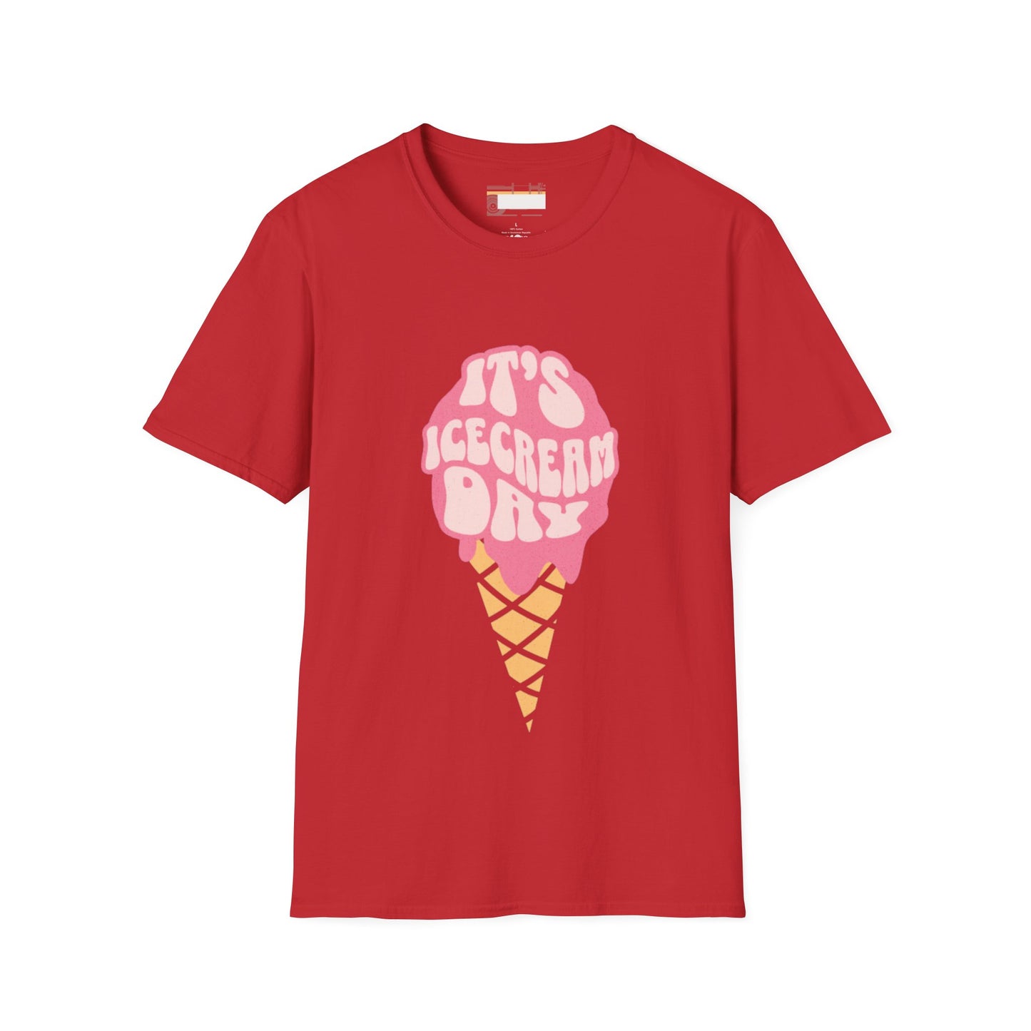 Graphic Ice Cream Day Designed Unisex Comfort Styled T-shirts