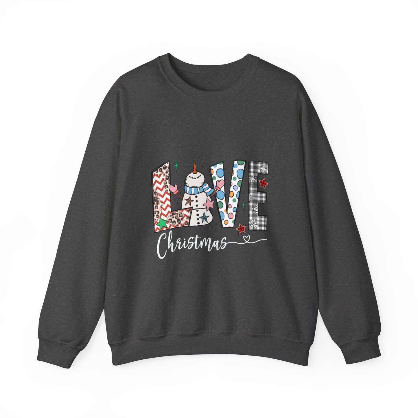 Graphic Designed Holiday Love Christmas Unisex Crewneck Sweatshirt