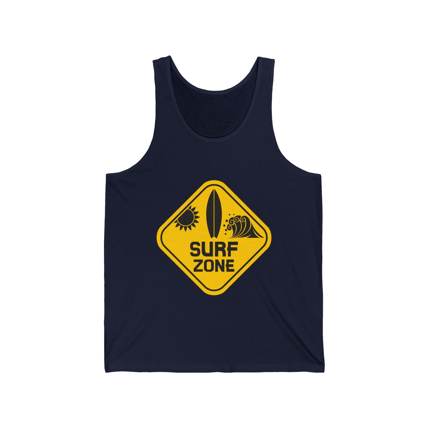 Beach Lovers Ultimate Comfort Styled Funny Unisex Surf Zone Summer Tank Top