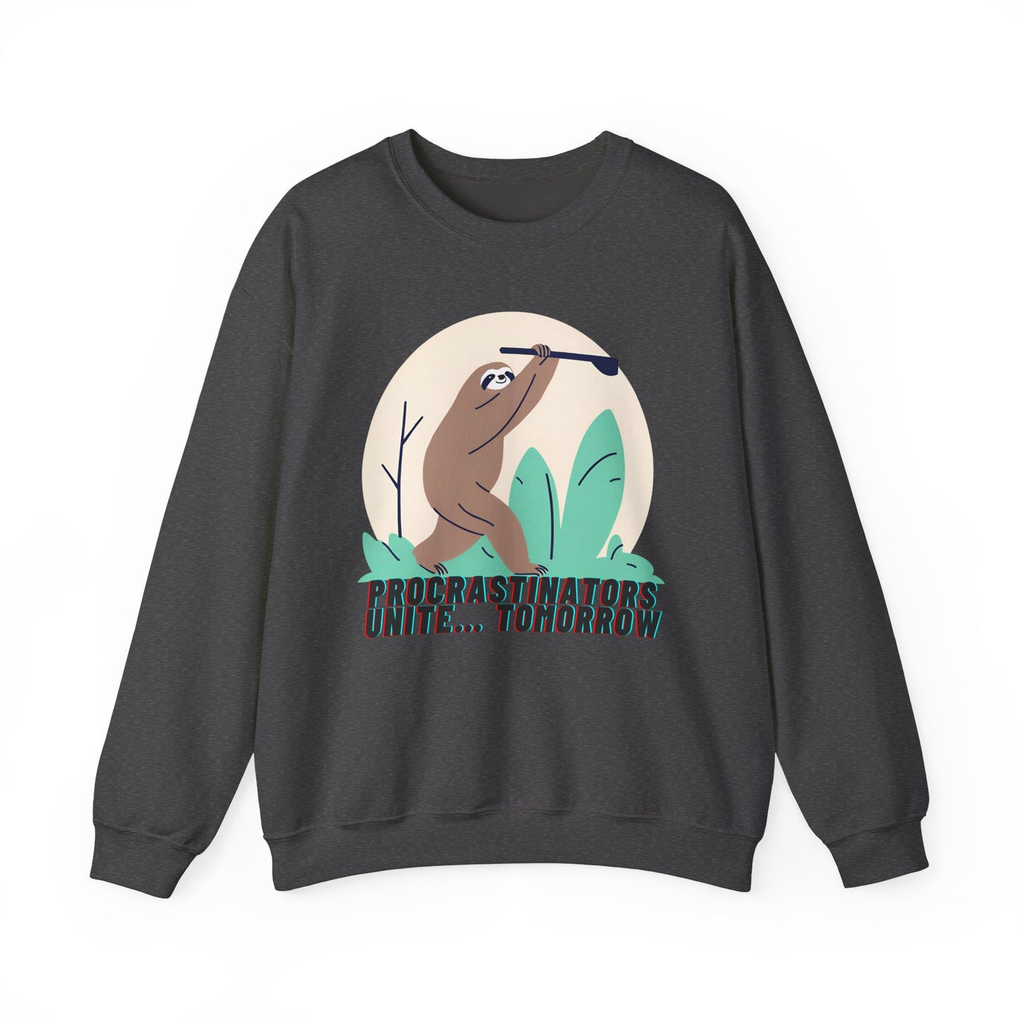 Graphic Designed Minimalist Unisex Procrastinator Crewneck Sweatshirt