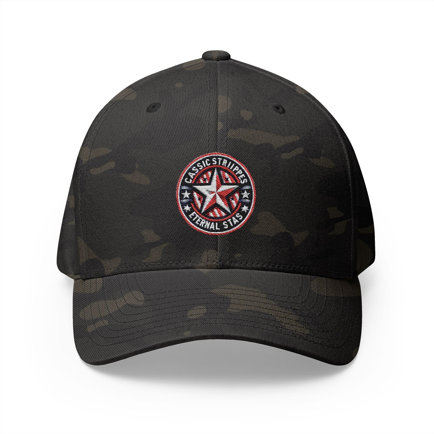 US Flag Day Camo Embroidered Patriotic Cap