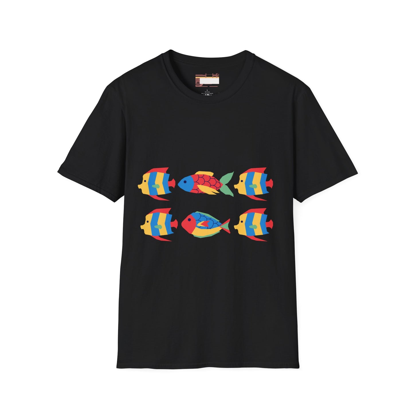 Graphic Designed Comfort Unisex Colored Fish T-shirt