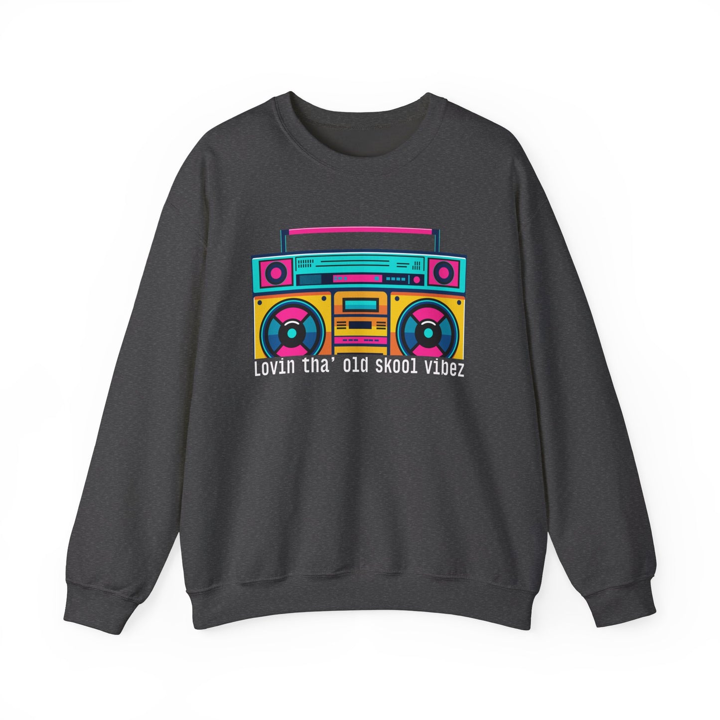 Graphic Designed Minimalist Unisex Old Skool Vibes Crewneck Sweatshirt