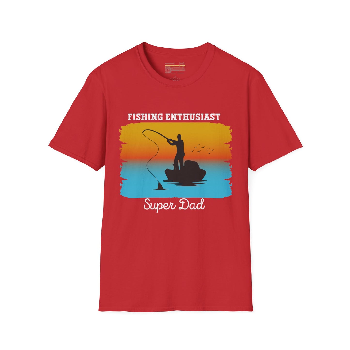 Fishing Enthusiast Super Dad Ultimate Comfort Unisex Fathers Day T-shirt