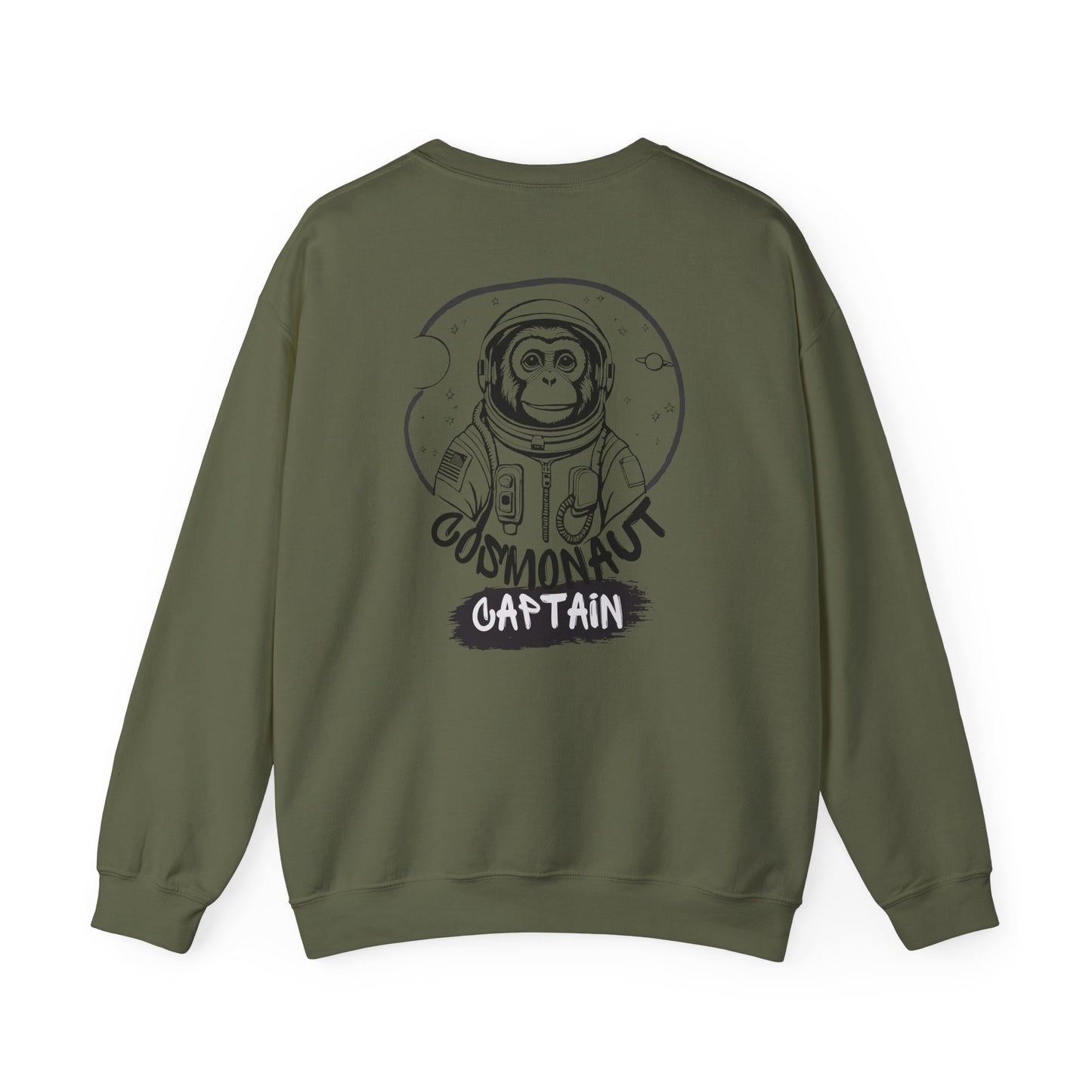 Graphic Designed Minimalist Cosmonaut Crewneck Sweatshirt