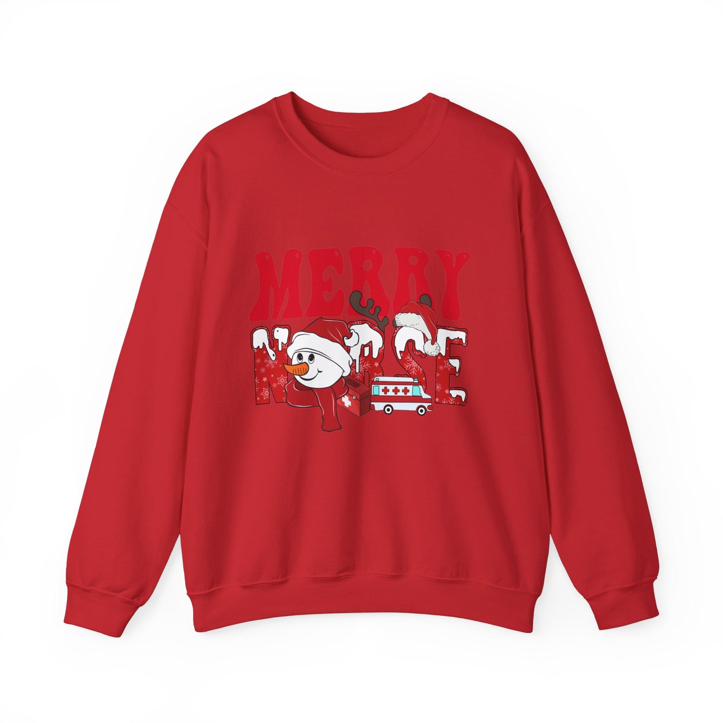 Graphic Designed Holiday Christmas Nurse Unisex Crewneck Sweatshirt