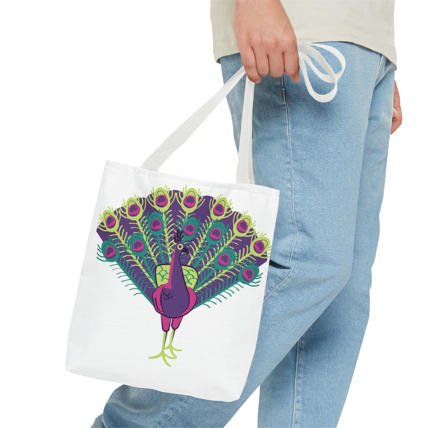 Summer Graphic Peacock Tote Bag