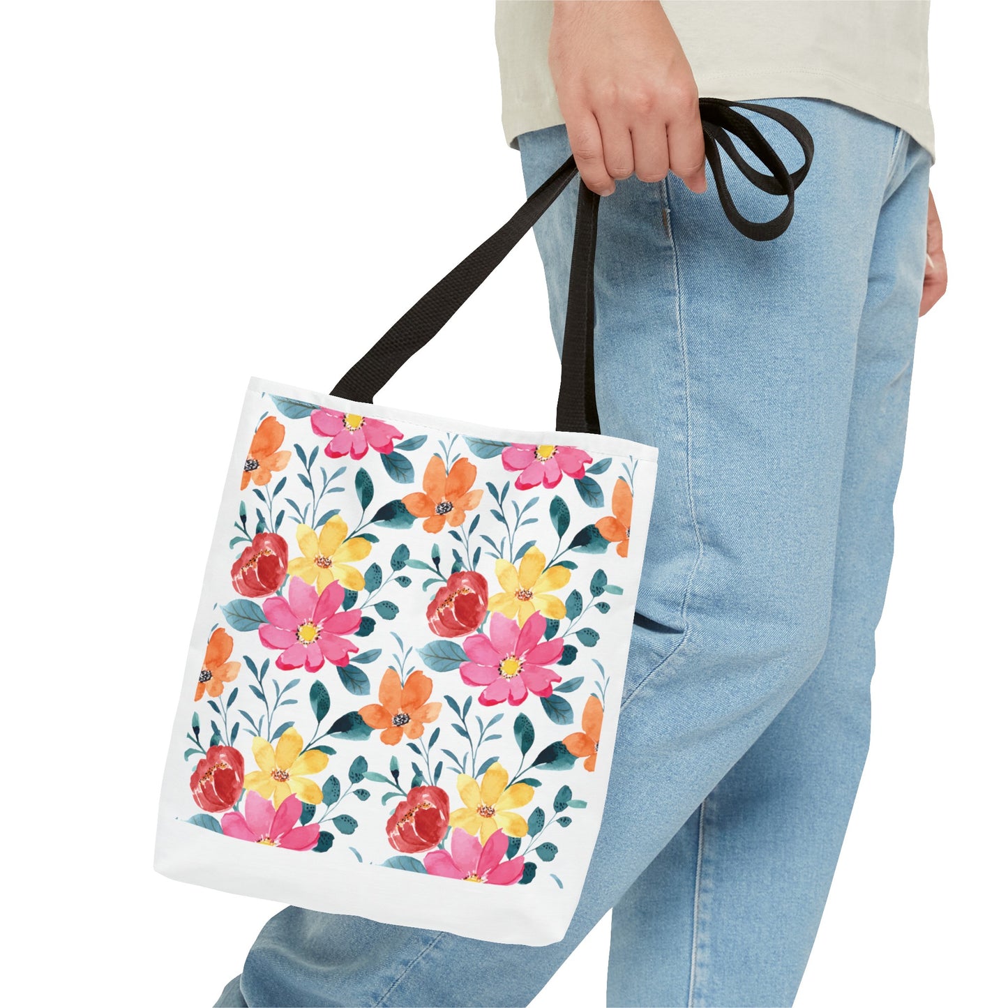 Summer Graphic Wild Flower Tote Bag