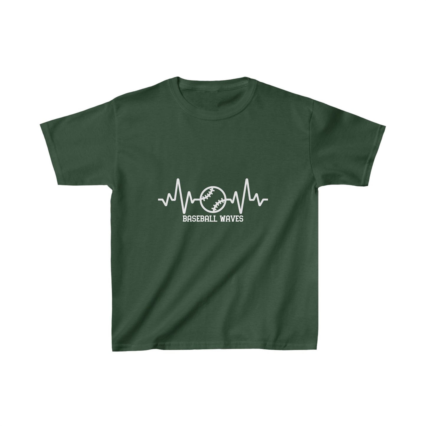 Designed Kids Baseball Waves Graphic Print T-shirts