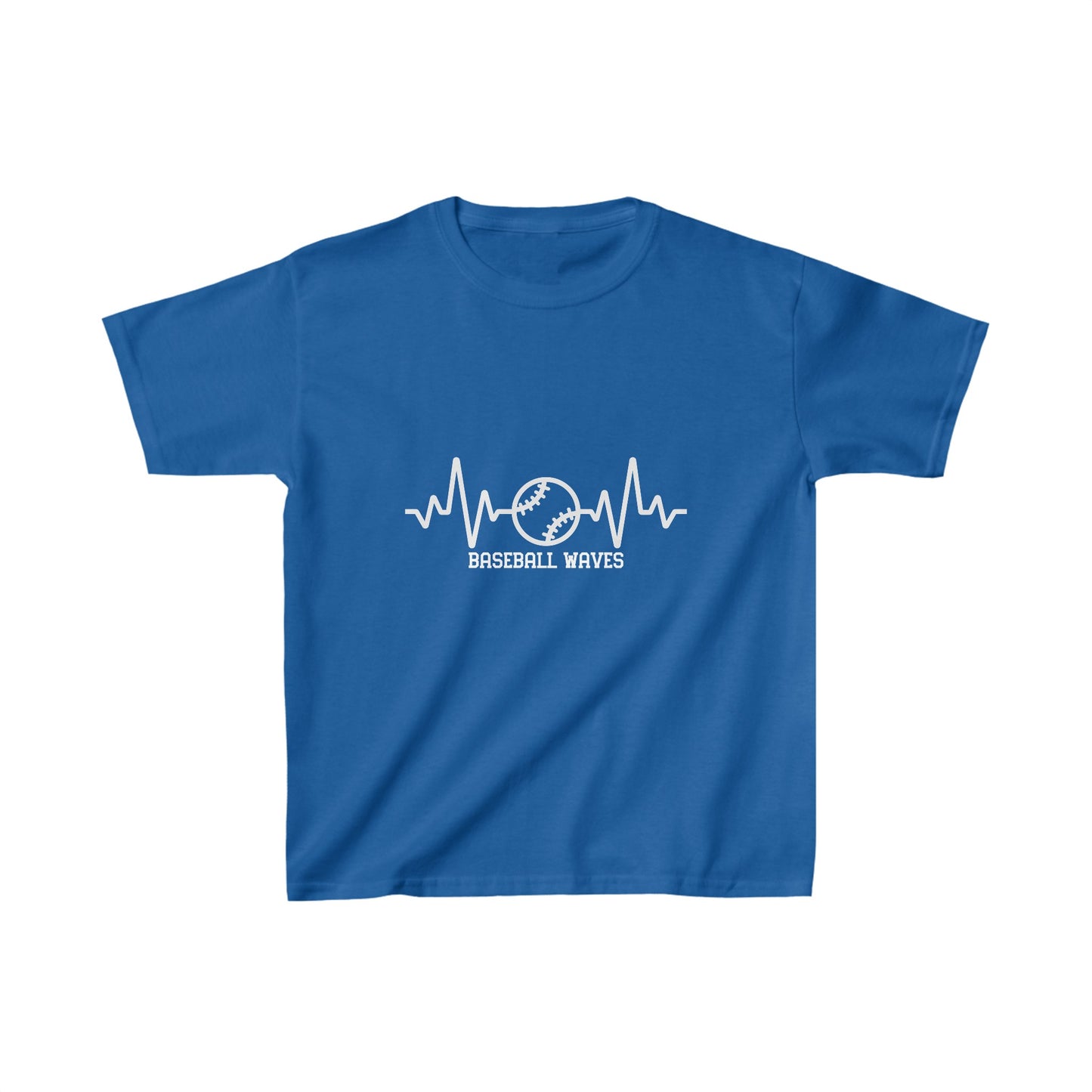 Designed Kids Baseball Waves Graphic Print T-shirts