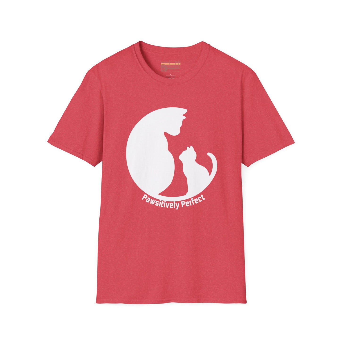 Pawsitively Perfect Ultimate Comfort Unisex Cat Dad and mom T-shirt