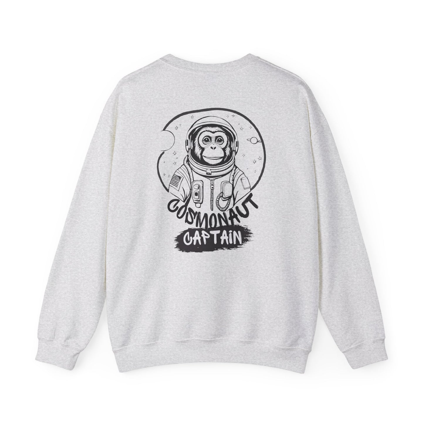 Graphic Designed Minimalist Cosmonaut Crewneck Sweatshirt