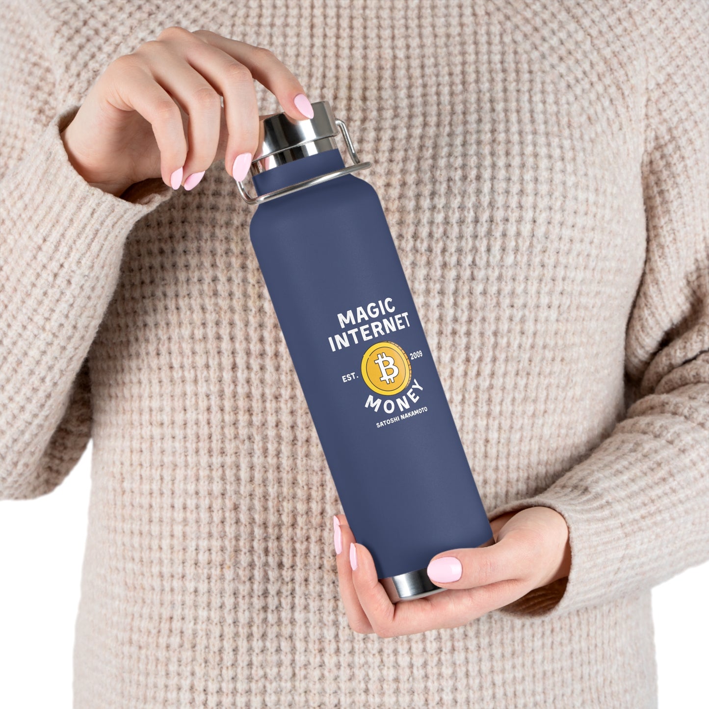Magic Internet Money Copper Vacuum Insulated Bottle, 22oz