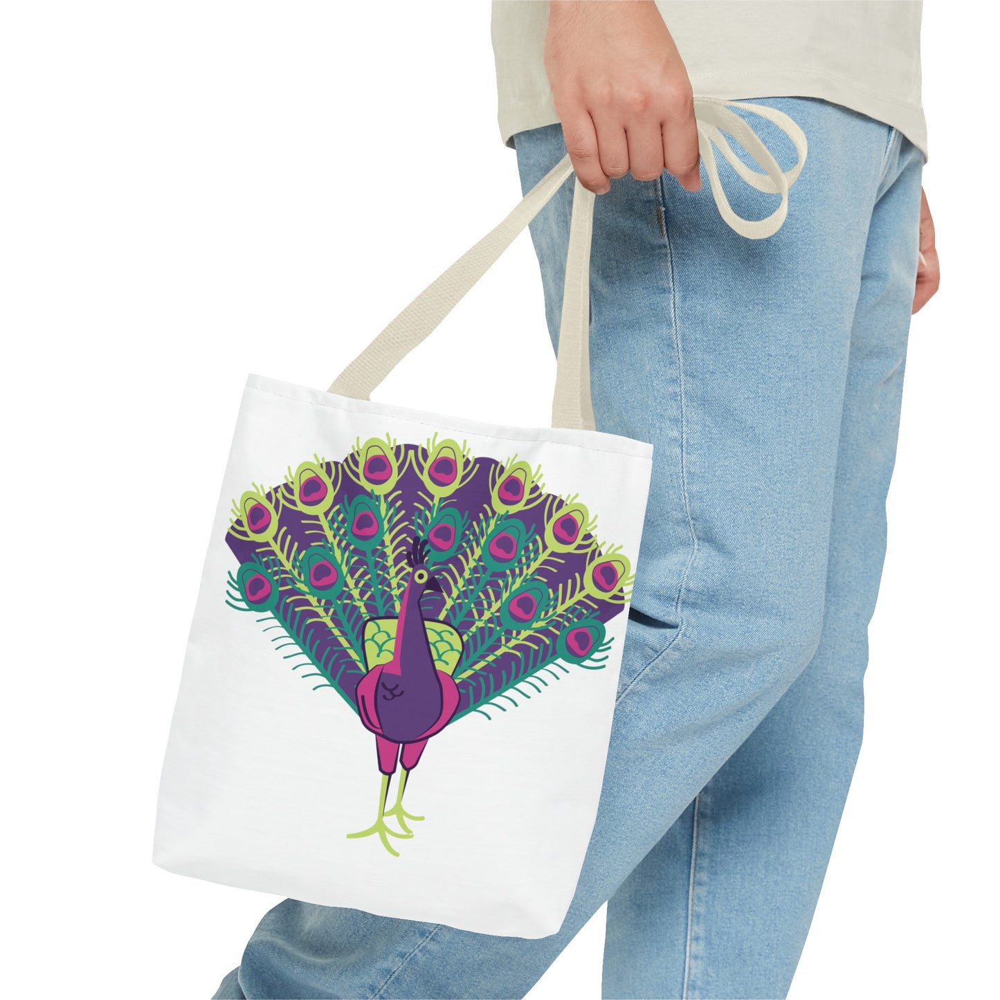 Summer Graphic Peacock Tote Bag