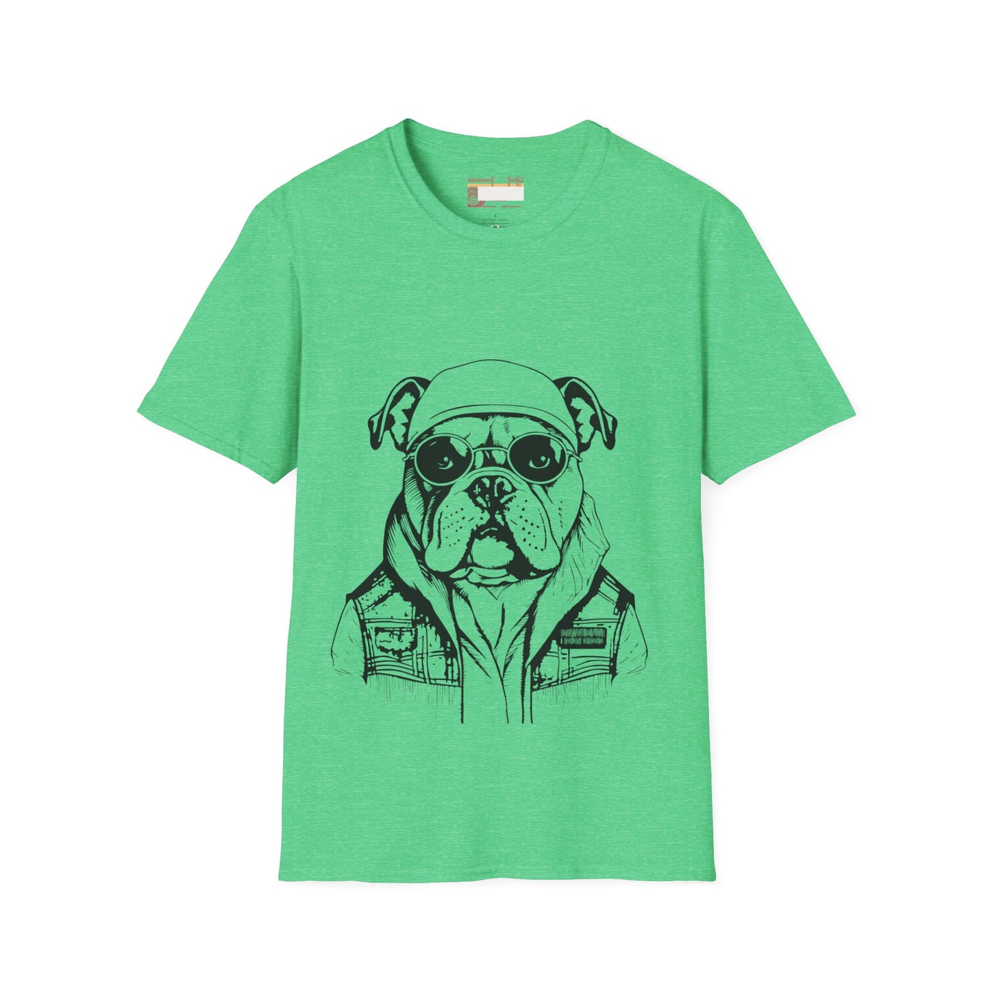 Bull Dog Looking Dressed Designed Graphic Comfort Unisex T-shirt