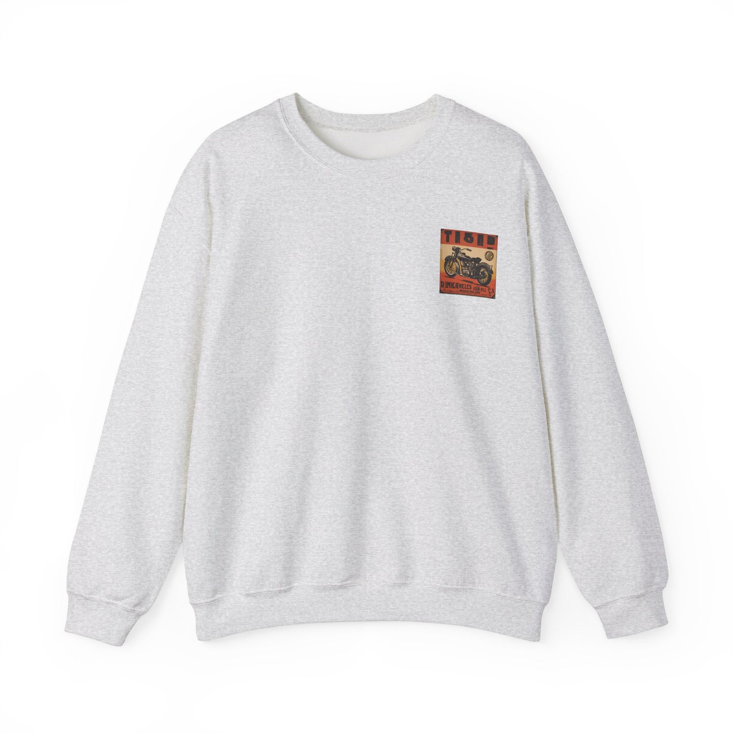 Graphic Designed Minimalist Bikers Crewneck Sweatshirt