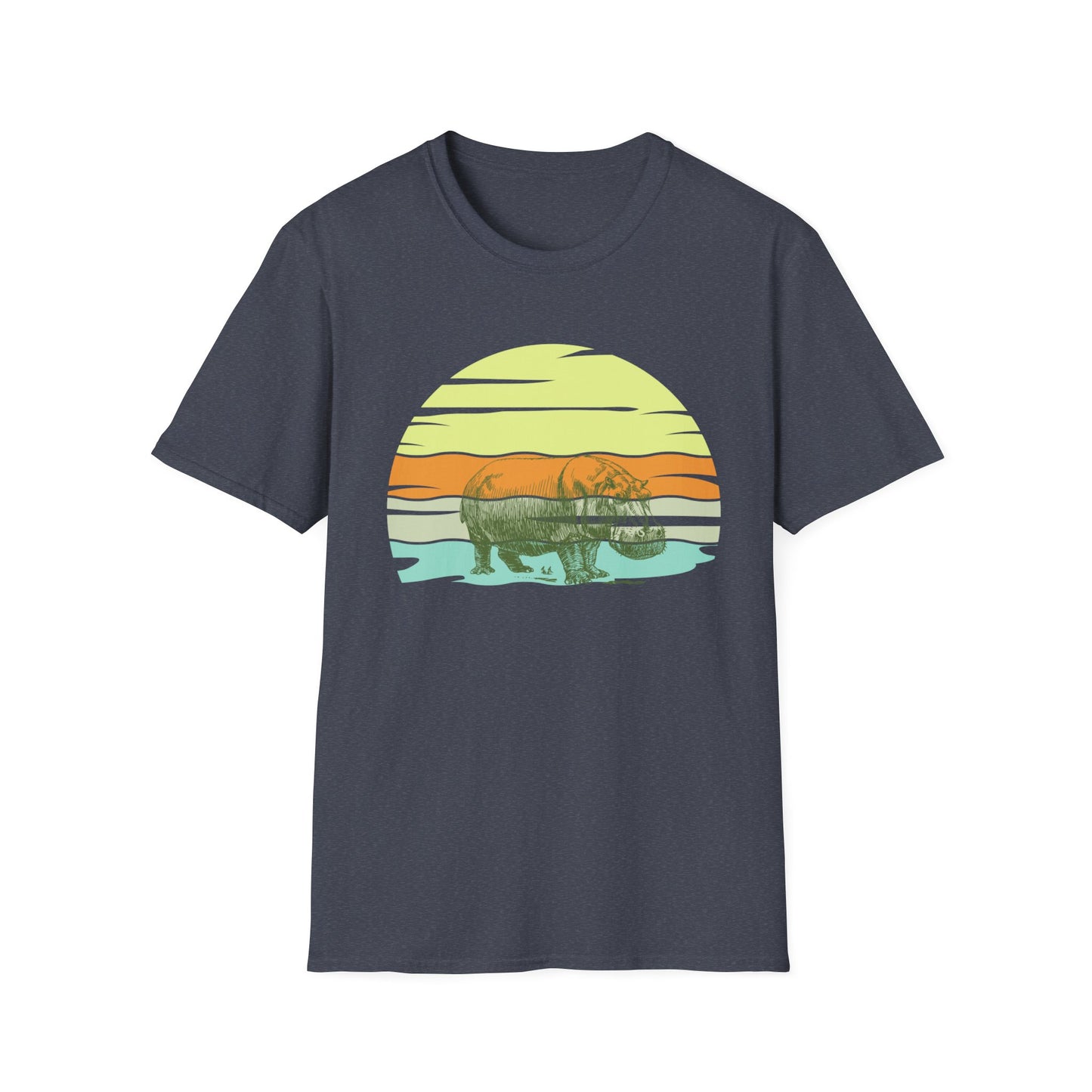 Hippo-po Animal Graphic Ultimate Comfort Unisex T-shirt
