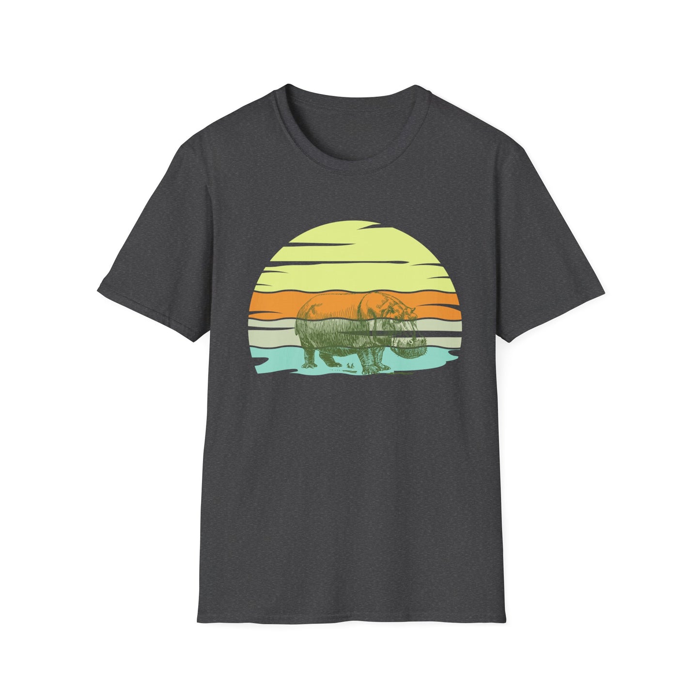 Hippo-po Animal Graphic Ultimate Comfort Unisex T-shirt